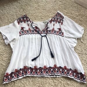 Forever 21 blouse with embroidery.
